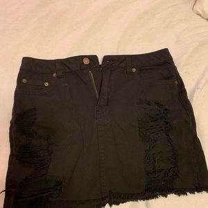 Black mini skirt